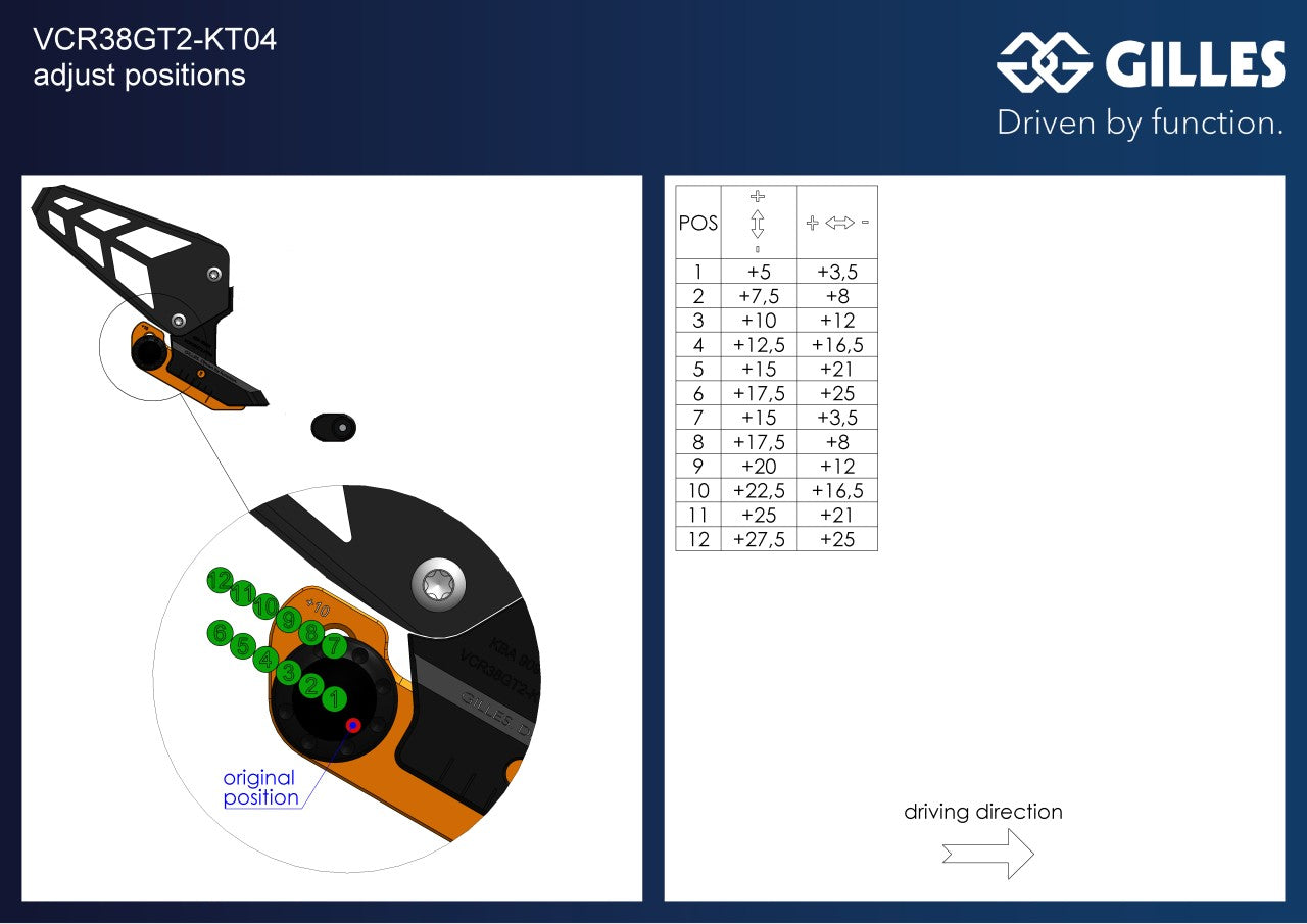 Gilles Tooling VCR38GT2 Rearsets KTM 790 Duke / 890 Duke R