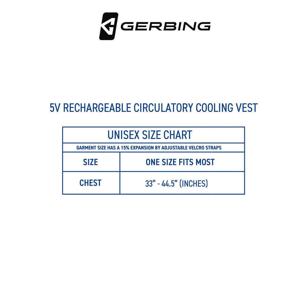 Gerbing 5V Touch Button Circulatory Cooling Vest