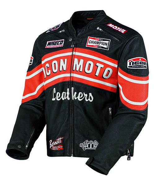 Viewing Images For Icon Daytona Vintage Flattrack Leather Jacket ...