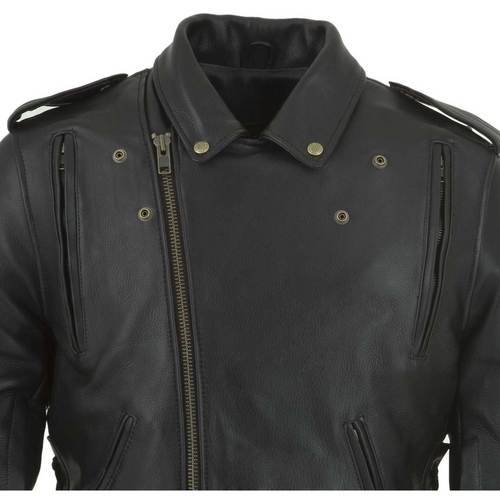 Viewing Images For Fox Creek Leather Classic Motorcycle Jacket II ...